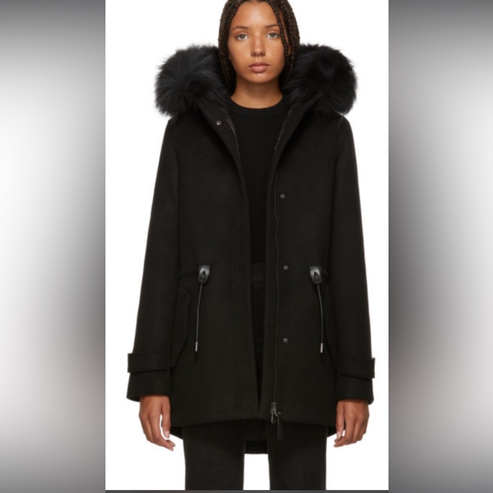 Mackage Alexa coat (black) #mackage #luxurycoat #luxurypeacoat #woolcoat